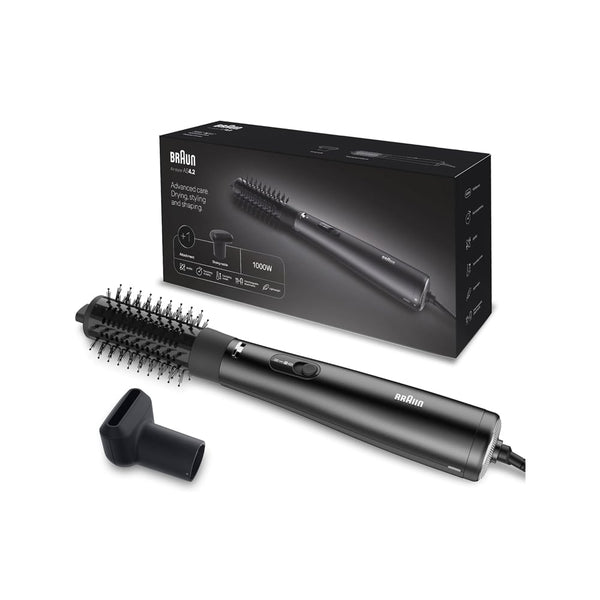 Braun AS4.2 Ionic Air Styler 1000W Black with Drying Nozzle and 38mm Thermal Brush