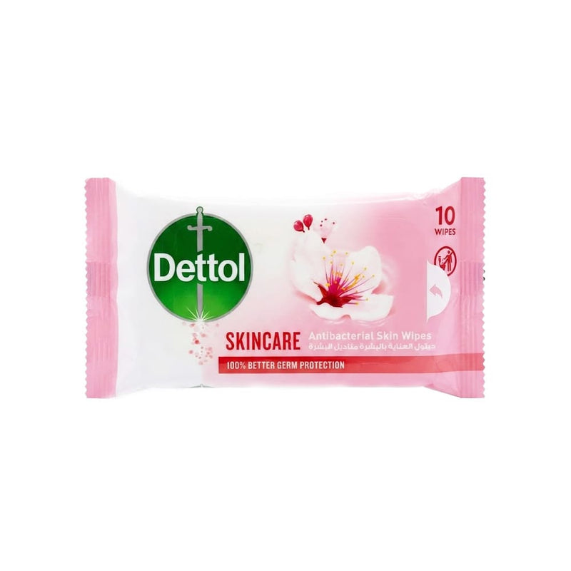 Dettol Skin Care Wipes Antibacterial Cleansing 10 Wipes