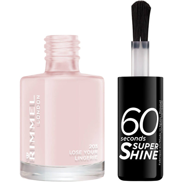Rimmel 60 Seconds Super Shine Gel Nail Polish Glossy Finish Nude #203