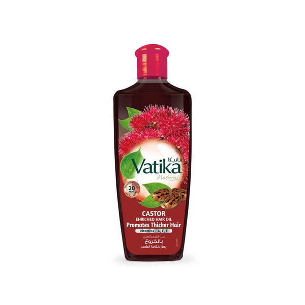 Vatika Castor Oil Enriched Hair Care Oil, Nourishing Formula, 200 ml