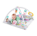 Bright Starts Floors of Fun Activity Gym & Dollhouse, Unicorn Rainbow Play Mat with Lights and Music