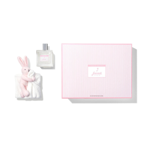 Jacadi Toute Petite Baby Fragrance Gift Set Alcohol-Free 100ml with Plush Rabbit