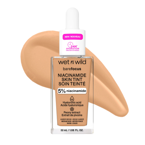 Wet n Wild Bare Focus Skin Tint Niacinamide Natural Finish Amber Beige