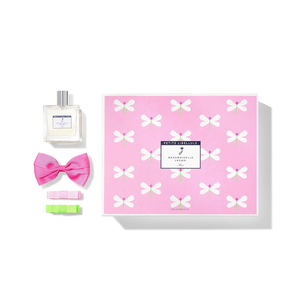 Jacadi Mademoiselle Petite Libellule Eau de Toilette Gift Set Fruity Floral Scent 100ml with Hair Clips