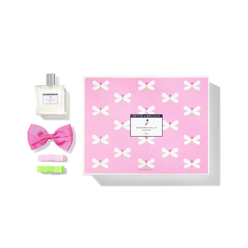 Jacadi Mademoiselle Petite Libellule Eau de Toilette Gift Set Fruity Floral Scent 100ml with Hair Clips
