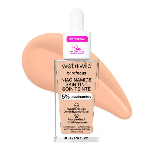Wet n Wild Bare Focus Niacinamide Skin Tint Natural Light, Light to Medium Coverage