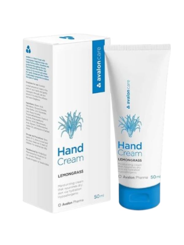 Avalon Care Lemongrass Hand Cream Shea Butter Jojoba Oil Vitamin E 50ml