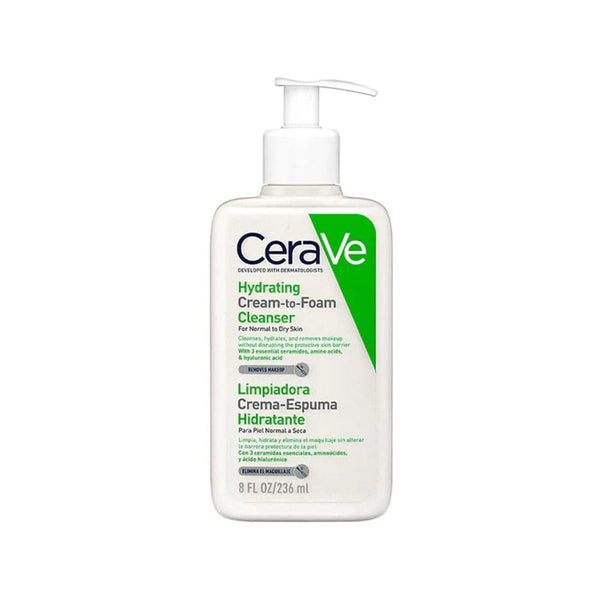 CeraVe Foaming Cleanser Facial Wash Makeup Remover Ceramides Hyaluronic Acid Niacinamide 236 ml