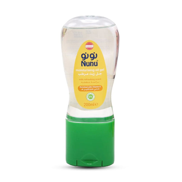 Nunu Moisturizing Oil Gel for Skin Lightweight Fast-Absorbing Refreshing Scent 200 ml