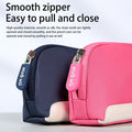 Nohoo Pencil Bag Fabric Vegan Leather Blue Zippered Storage Pocket