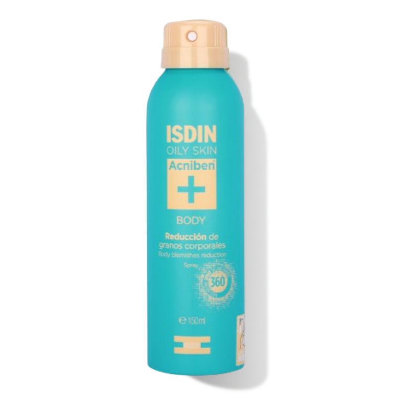 ISDIN Acniben Oily Skin Body Spray with Salicylic and Glycolic Acid, 150 ml
