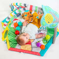 Disney Baby Bee Activity Gym, Pooh Bear Play Mat with 5 Activity Balls and Tummy Time Pillow