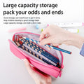 Nohoo Pencil Bag Fabric Synthetic Vegan Leather Rose Red 21 x 9 x 5 cm