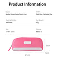 Nohoo Pencil Bag Fabric Synthetic Vegan Leather Rose Red 21 x 9 x 5 cm