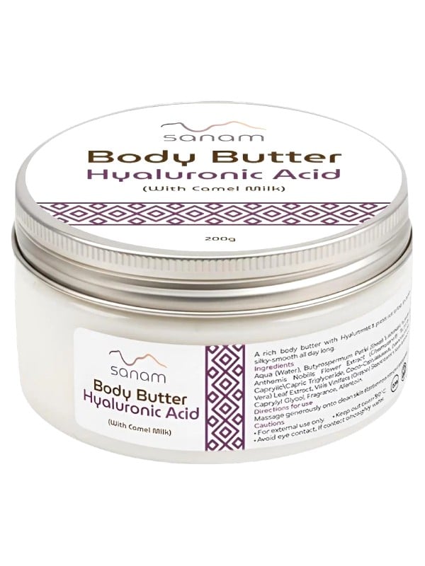 Sanam Hyaluronic Acid & Camel Milk Body Butter, 200g