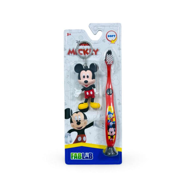 Fab Lab Kids' Mickey Mouse Toothbrush with Soft Bristles and Medallion