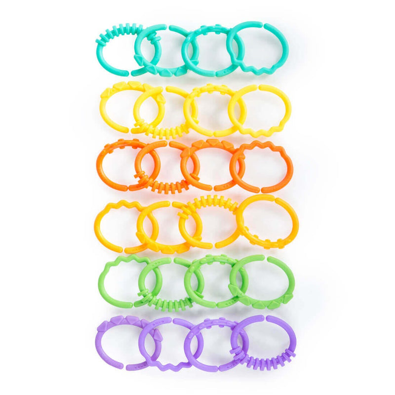 Bright Starts Lots Of Links Colorful BPA-Free Plastic Toy Links, 24 Pieces