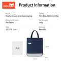 Nohoo School Hand Bag Blue Polyester Water-Resistant Carry Bag 32 x 27 x 8 cm