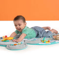 Bright Starts Hug N Cuddle Elephant Activity Gym Plush Playmat with 5 Take-Along Toys