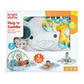 Bright Starts Hug N Cuddle Elephant Activity Gym Plush Playmat with 5 Take-Along Toys