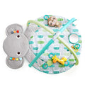 Bright Starts Hug N Cuddle Elephant Activity Gym Plush Playmat with 5 Take-Along Toys