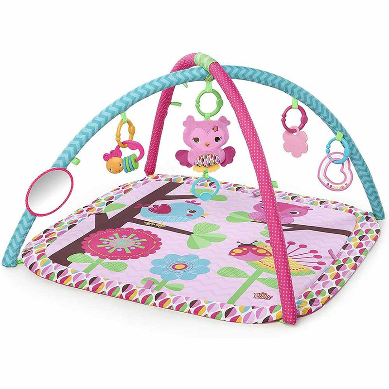 Bright Starts Charming Chirps Baby Activity Gym, 4 Melodies, 5 Take-Along Toys
