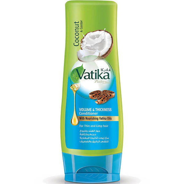 Dabur Vatika Volume and Thickness Conditioner for Fine, Thin and Limp Hair, Keratin, 400ml