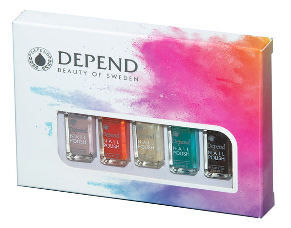 Depend Minilac Nail Polish Kit 01, 5-Piece Set, 5 ml Each