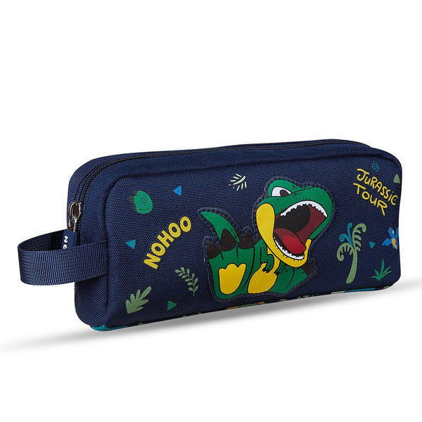 Nohoo Kids Pencil Case Color Bag Dino Green Zipper Oxford Fabric