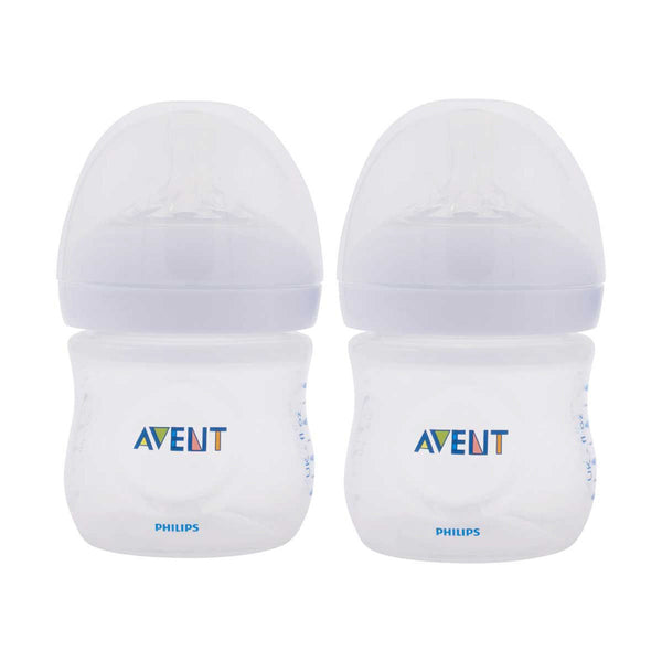 Avent Natural Feeding Bottles, Soft Flexible Nipples, BPA-Free PP, 125 ml, 2-Pack