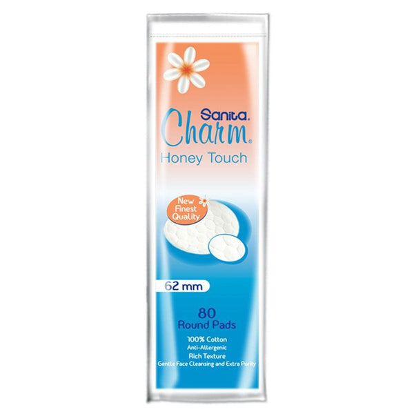 Sanita Charm Makeup Remover Round Cotton Pads 80 Pieces
