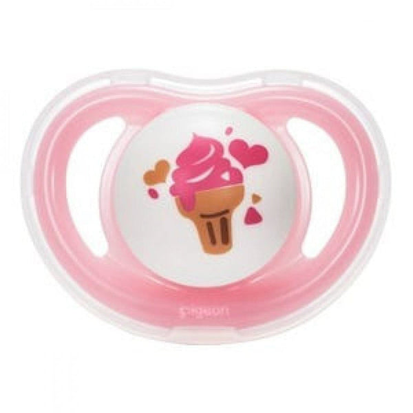Pigeon Minilight Mini Pacifier Small Size Ice Cream Shape Soft Silicone Orthodontic Nipple Single