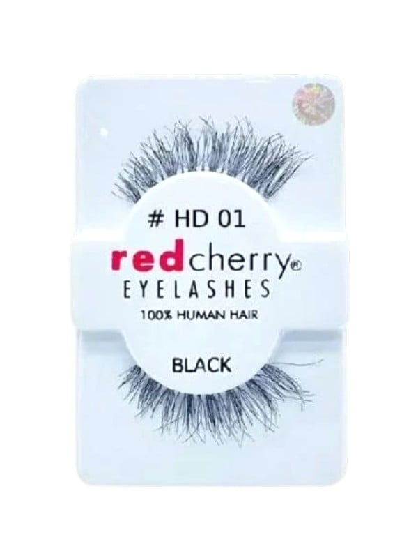 Red Cherry HD01 Decorative False Eyelashes Natural Human Hair Medium Density 1 Piece