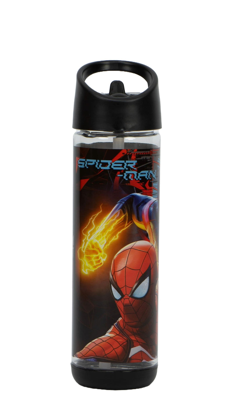 Suncewater Marvel Spider-Man Kids Water Bottle Tritan Leak-Proof Straw Lid 500 ml