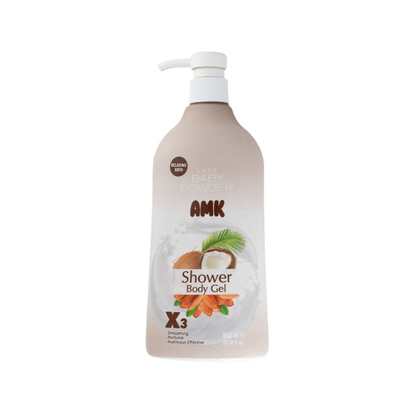Lady Baby Powder AMK Body Shower Gel Coconut & Almond Oils 850 ml