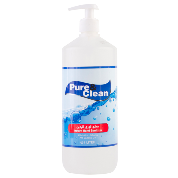Pure & Clean Hand Sanitizer Gel, Moisturizing Formula, 1 Liter