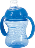 Nuby Two Handle No Spill Cup Soft Silicone Spout Valveless Leak Resistant Design