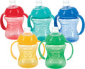 Nuby Two Handle No Spill Cup Soft Silicone Spout Valveless Leak Resistant Design