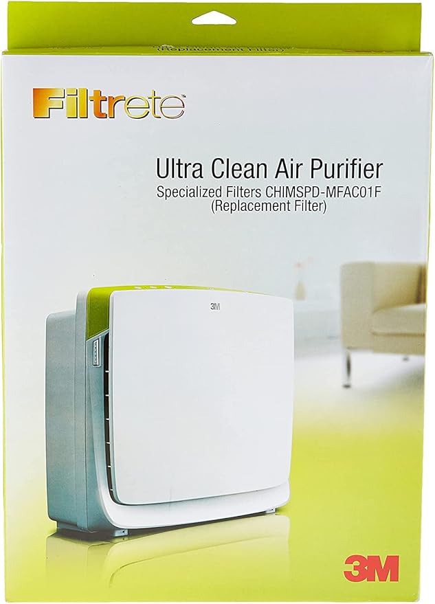 Filtrete Ultra Pure Air Purifier Replacement Filter MFAC01F, 3-in-1 Filtration, 1 Piece