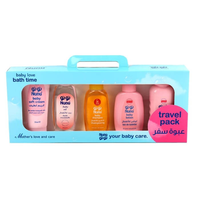 Nunu Baby Travel Size Baby Care Set, Moisturizing Skin Care, 50 ml