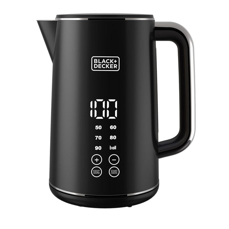 Black & Decker Digital Kettle 1.7L 2200W Touch Controls Black JCD200-B5