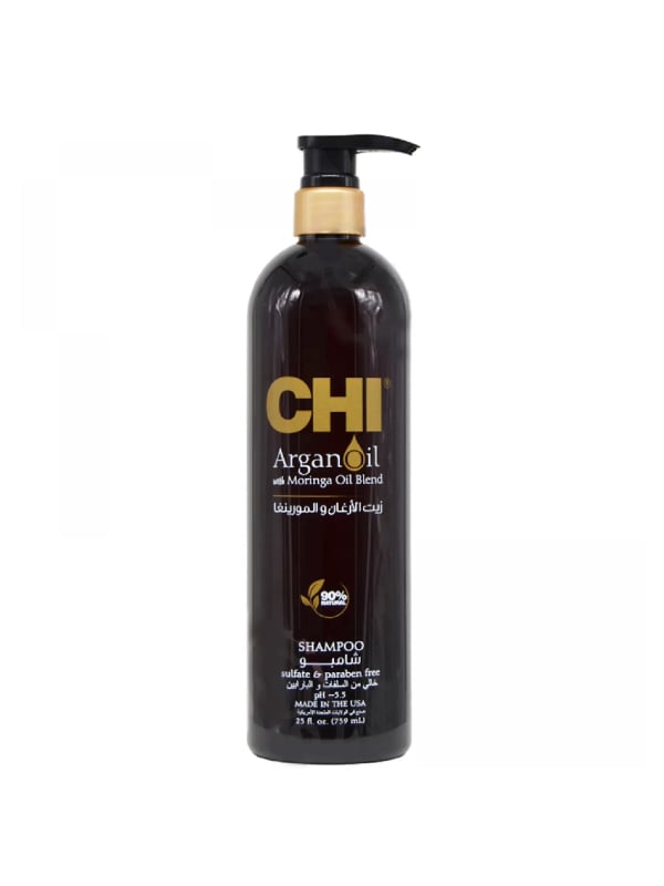 CHI Argan Oil & Moringa Shampoo Hydrating Gentle Cleansing Formula 739 ml