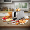 Black+Decker 2-Slice Stainless Steel Toaster 1050W with Defrost, Reheat and Cancel Functions