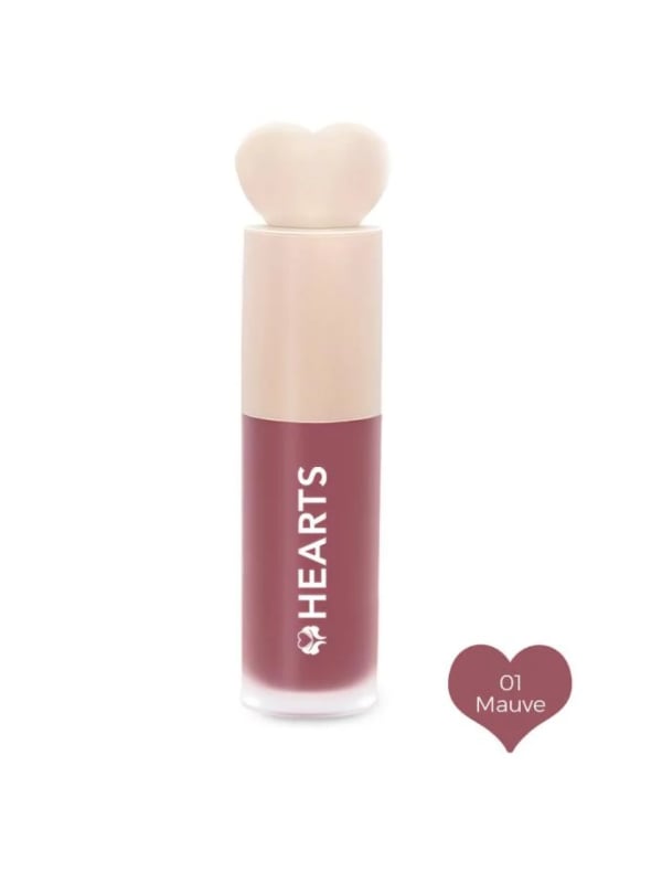 Hearts Liquid Blush Natural Color Light Touch, Blendable Radiant Finish, 01 Mauve