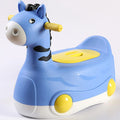 Eazy Kids Horse Potty Seat Car for Toddlers, Blue, Removable Bowl