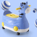 Eazy Kids Horse Potty Seat Car for Toddlers, Blue, Removable Bowl