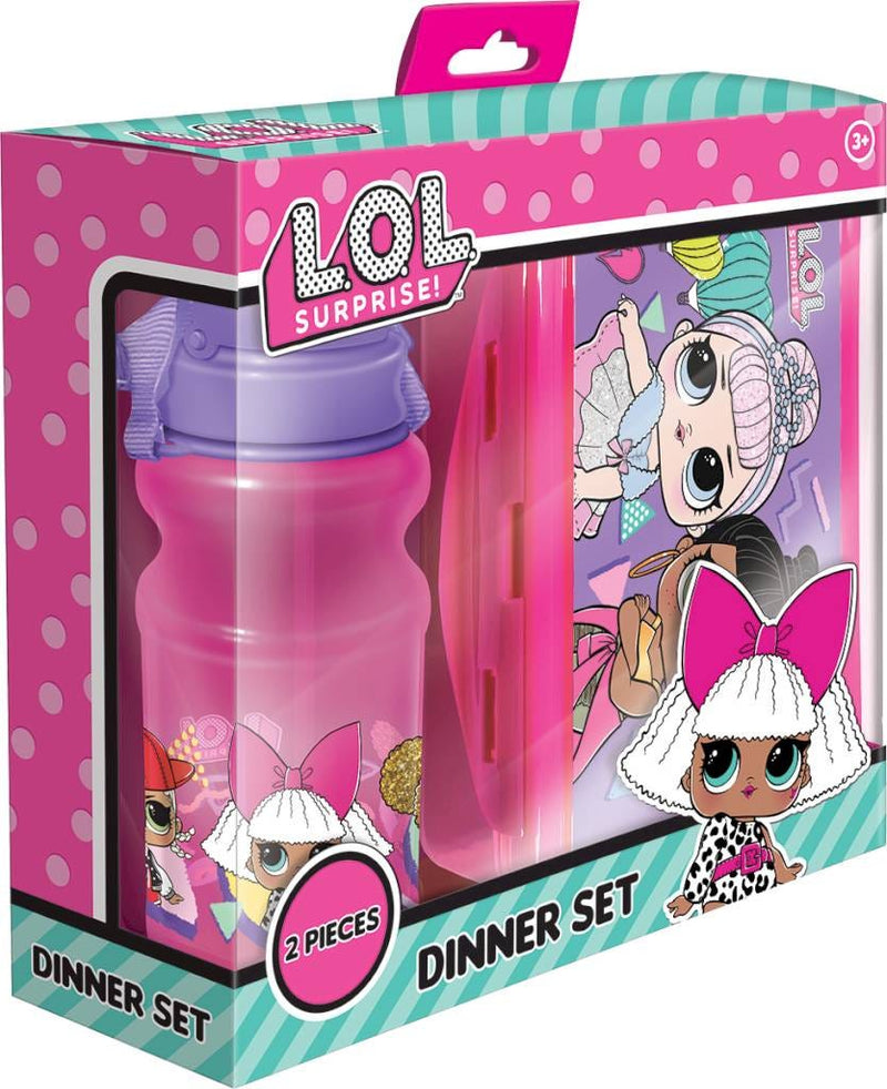 First Kids L.O.L. Surprise Kids Lunch Box and Leak-Proof Water Bottle Set