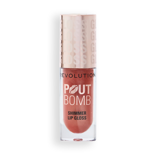Revolution Pout Bomb Shimmer Lip Gloss Nude Glow
