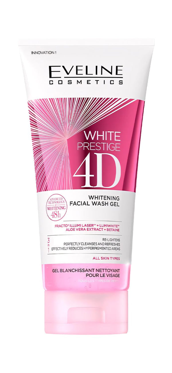 Eveline White Prestige 4D Brightening Facial Wash Gel with Botanical Extracts 200ml