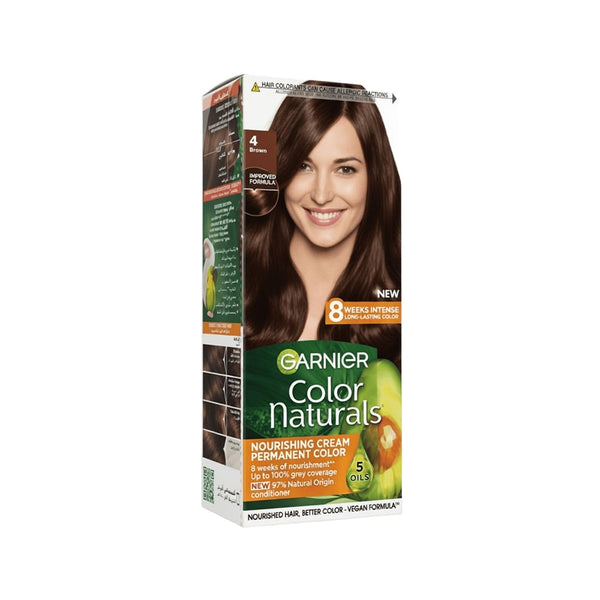 Garnier Color Naturals Hair Dye Permanent Color Brown 4